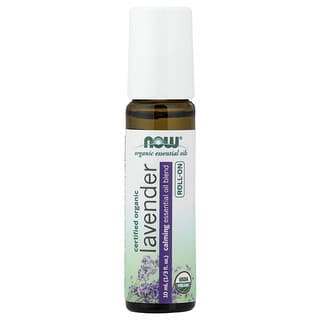 NOW Foods, Aceite de lavanda orgánica, Roll-on, 10 ml (1/3 oz. líq.)