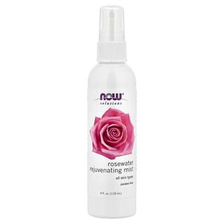 NOW Foods, Solutions, Bruma rejuvenecedora de agua de rosas, Para todo tipo de piel, 118 ml (4 oz. líq.)