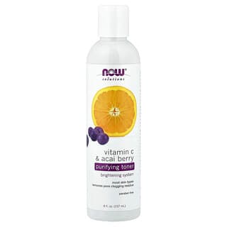 NOW Foods, Λύσεις, Καθαριστικό Τονωτικό, Βιταμίνη C & Μούρο Acai, 8 fl oz (237 ml)