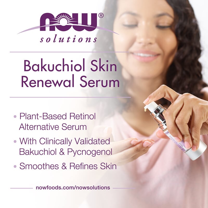 NOW Foods, Solutions, Bakuchiol Skin Renewal Serum, 30 ml (1 fl. oz.)