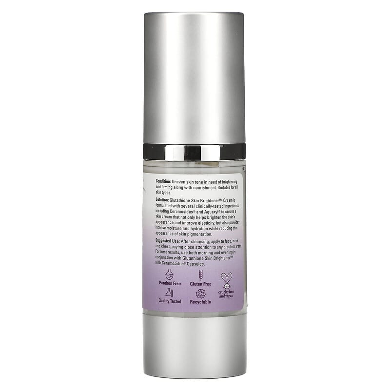 Solutions, Glutathione Skin Brightener Cream, 2 fl oz (59 ml) Solutions, Glutathione Skin Brightener Cream, 2 fl oz (59 ml)