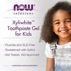 NOW Foods, Solutions, XyliWhite, Kids Toothpaste Gel, Bubblegum Splash, 3 oz (85 g)