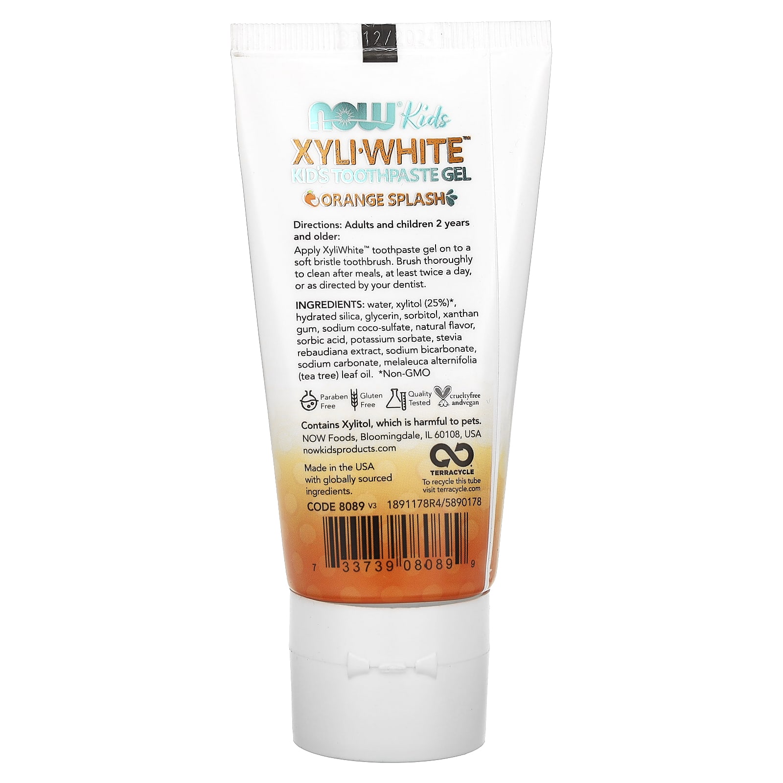 NOW Foods, XyliWhite, Kids Toothpaste Gel, Orange Splash, 3 oz (85 g)