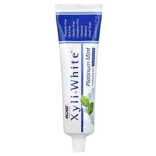 NOW Foods, Solutions, XyliWhite™, Toothpaste Gel with Baking Soda, Platinum Mint, 6.4 oz (181 g)