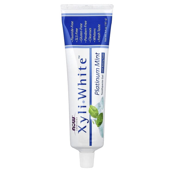 Now Foods, Solutions, XyliWhite, 치약 젤, 플래티넘 민트, 181g(6.4oz)