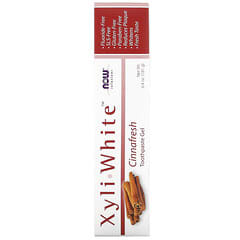 NOW Foods‏, XyliWhite, משחת שיניים בצורת ג'ל, קינמון מרענן, 181 גרם (6.4 אונקיות)