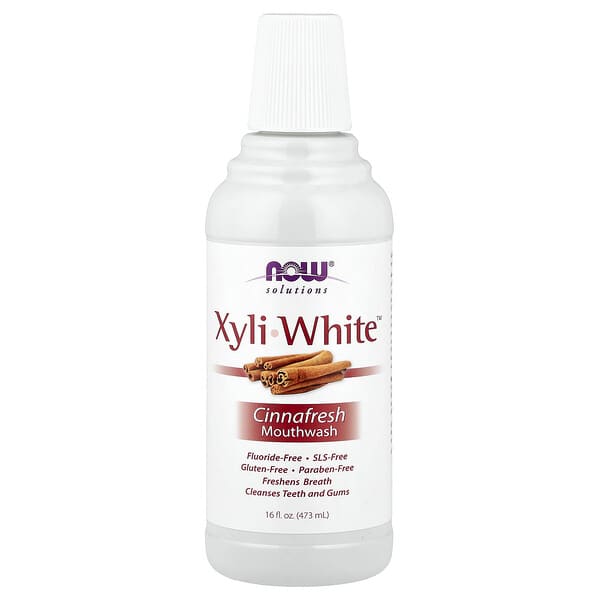 NOW Foods, XyliWhite 漱口水，清新肉桂味，16 液量盎司（473 毫升）