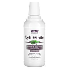 NOW Foods, Solutions, Xyli-White Mouthwash, Fluoride-Free, Neem & Tea Tree with Mint, 16 fl oz (473 ml)