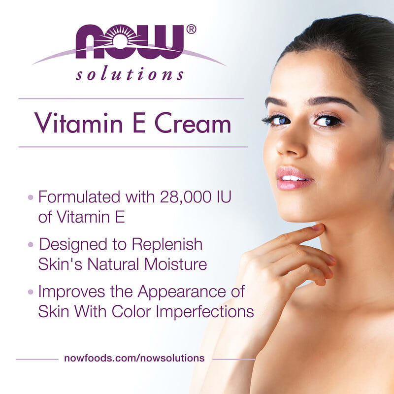 NOW Foods, Solutions, Vitamin E Cream, 28,000 IU, 4 fl oz (118 ml)