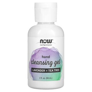 NOW Foods, Hand Cleansing Gel, Lavender + Tea Tree, 2 fl oz (59 ml)