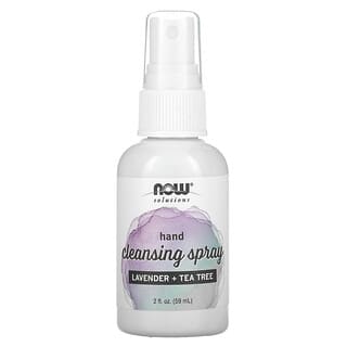 NOW Foods, Hand Cleansing Spray, Lavender + Tea Tree, 2 fl oz (59 ml)