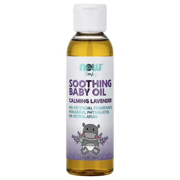 NOW Foods, 진정 베이비 오일, 카밍 라벤더, 118ml(4fl oz)