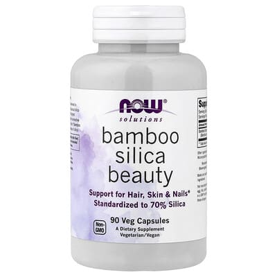 NOW Foods, Solutions, Bamboo Silica Beauty, 90 Veg Capsules (380 mg per Capsule)