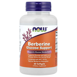 ناو فودز‏, Berberine Glucose Support , 60 Softgels