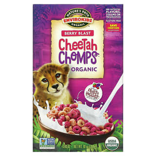 Nature's Path, EnviroKidz, Cereal Berry Blast Cheetah Chomps Orgânico, 284 g (10 oz)