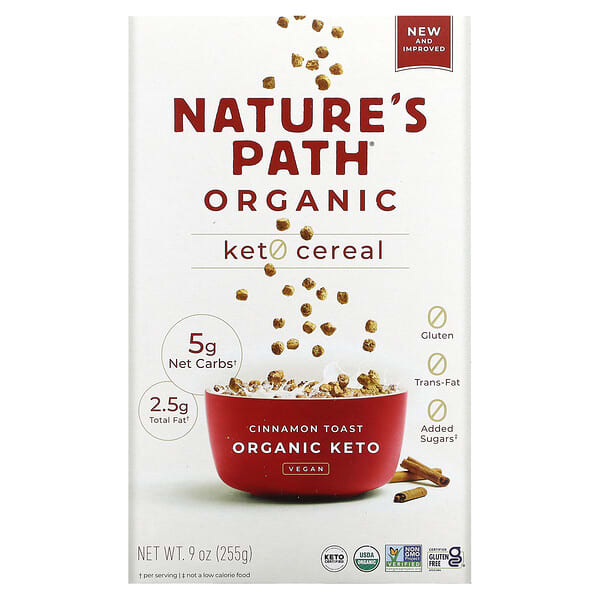 Nature's Path, Organic Keto Cereal, Cinnamon Toast, 9 oz (255 g)