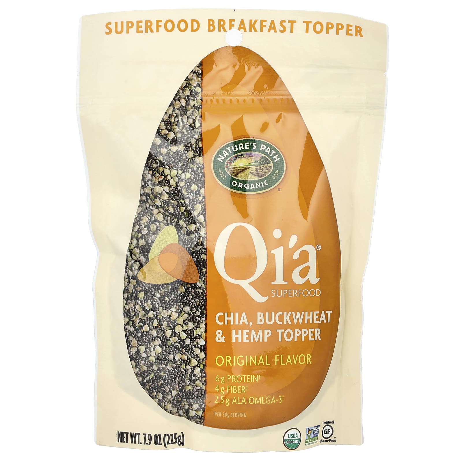 Nature's Path, Organic Qi'a Superfood, Chia, Buckwheat & Hemp Topper