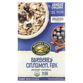 Nature's Path, Organic Instant Oatmeal, Blueberry Cinnamon Flax, 8 Packets, 11.3 oz (320 g)