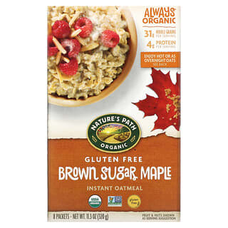 Nature's Path, Organic Instant Oatmeal, Brown Sugar Maple, 8 Packets, 11.3 oz (320 g)