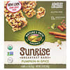 Organic, Sunrise Breakfast Bars, Pumpkin-N-Spice, 6 Bars, 1.2 oz (35 g) Each