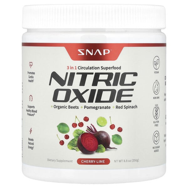 Snap Supplements Nitric Oxide, Cherry-Lime, 8.8 oz (250 g)