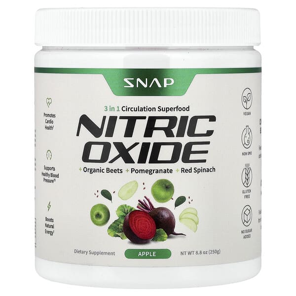 Snap Supplements, Nitrik Oksida, Epal, 8.8 oz (250 g)