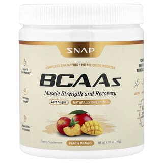 Snap Supplements, BCAA, Melocotón y mango, 277 g (9,77 oz)