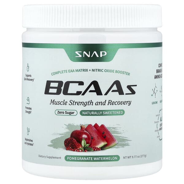 Snap Supplements, BCAA, 석류 수박, 277g(9.77oz)