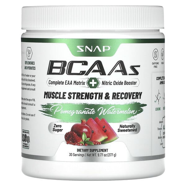 Snap Supplements BCAAs, Pomegranate Watermelon, 9.77 oz (277 g)