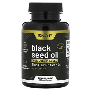 Snap Supplements, Aceite de semilla negra`` 90 cápsulas blandas