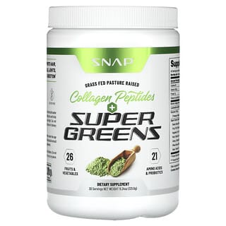Snap Supplements, Peptídeos de Colágeno + Super Verdes, 321,6 g (11,34 oz)