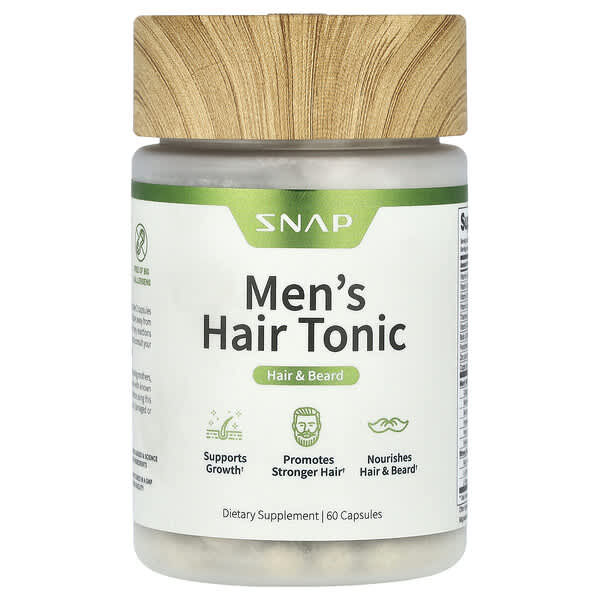 Men's Hair Tonic, Hair & Beard, 60 Capsules