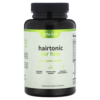 Snap Supplements, Hairtonic para él, Crecimiento del cabello y la barba`` 90 cápsulas