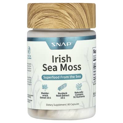 Snap Supplements, Irish Sea Moss, 60 Capsules