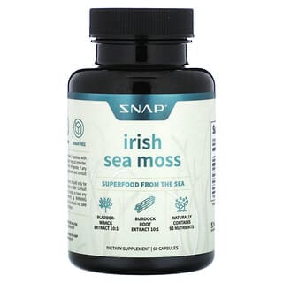 Snap Supplements, Irish Sea Moss, 60 Capsules