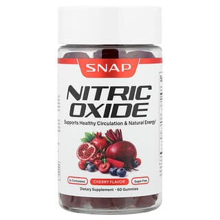 Snap Supplements, Nitric Oxide Gummies, Sugar-Free, Cherry, 60 Gummies