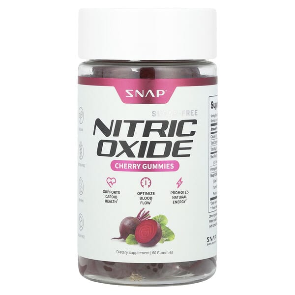 Nitric Oxide Gummies, Cherry, Sugar-Free, 60 Gummies