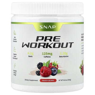 Snap Supplements, Pre-Workout Nitric Oxide with Organic Beet, 8.8 oz (250 g)