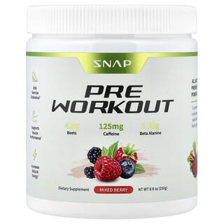 Snap Supplements, Pré-entraînement au monoxyde d'azote avec betteraves biologiques, 250 g