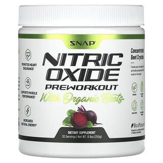 Snap Supplements, Nitric Oxide Preworkout with Organic Beets, 8.8 oz (250 g)