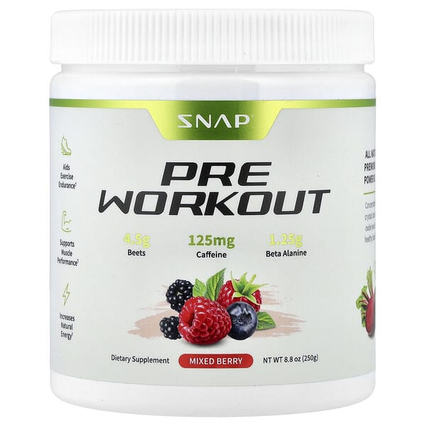 Pre Workout, Mixed Berry, 8.8 oz (250 g)
