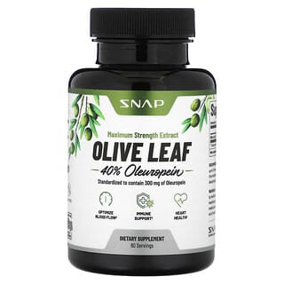 Snap Supplements, Hoja de olivo, Concentración máxima`` 60 cápsulas