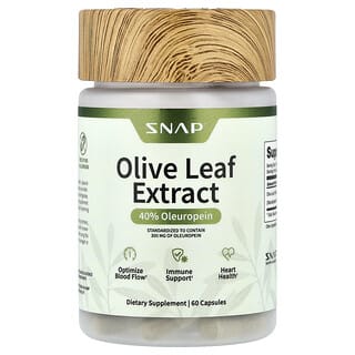 Snap Supplements, 橄榄叶，特强型，750 毫克，60 粒胶囊
