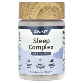 Snap Supplements, Schlafkomplex mit Melatonin, 60 Kapseln