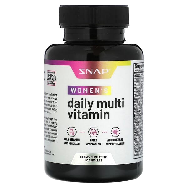 Snap Supplements Women's Daily Multi Vitamin, 60 Capsules