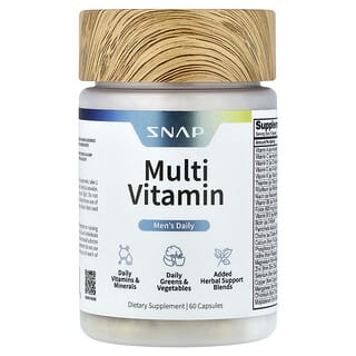 Snap Supplements, 男性每日多營養素，60 粒膠囊
