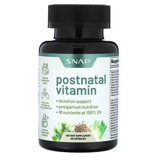 Snap Supplements, Vitamine postnatale, 60 capsules