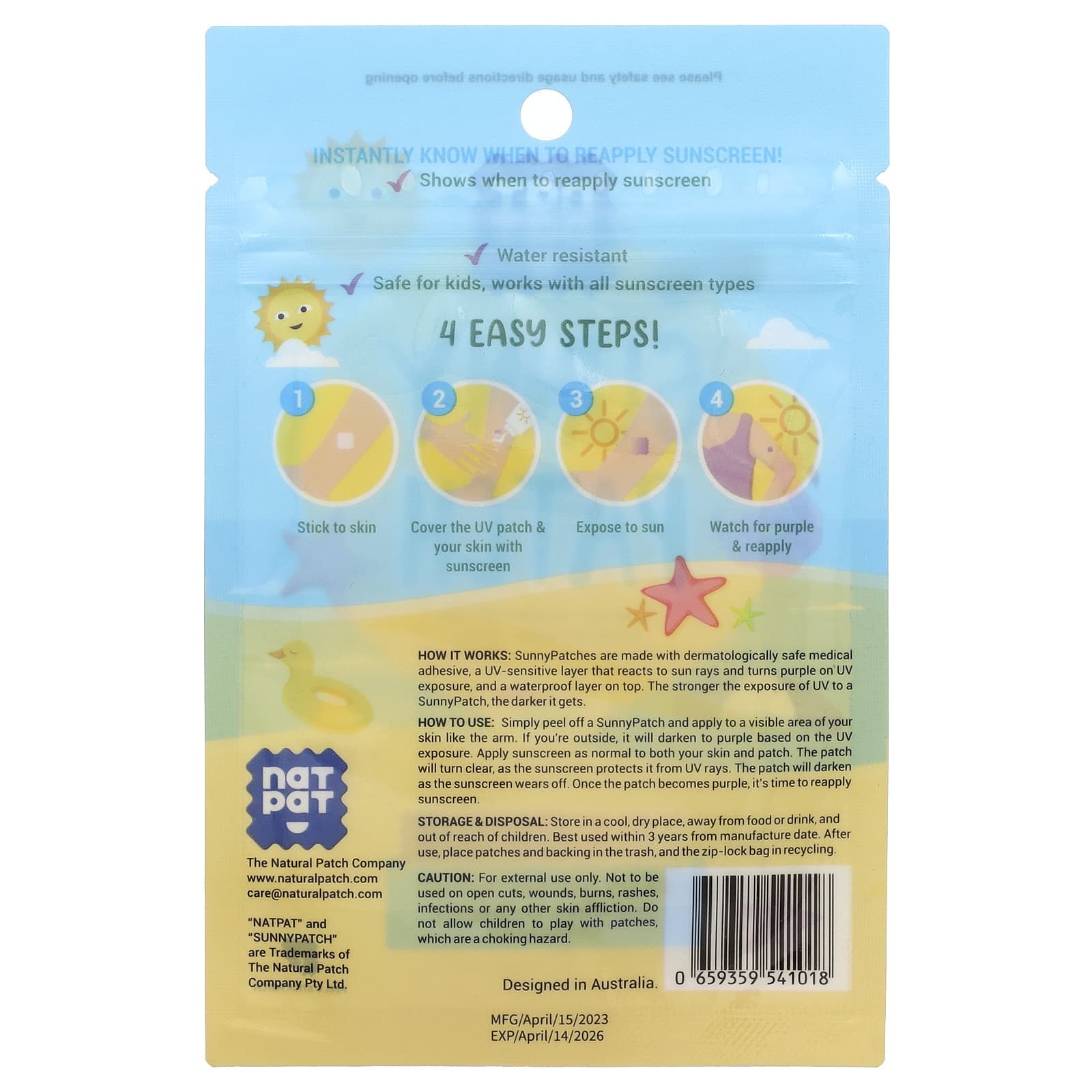 NATPAT, Sunny Patch , 24 UV Patches