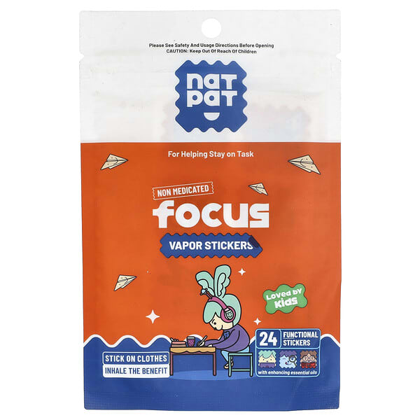 NATPAT, Focus Patch, Focus Enhancing Stickers, 24 Patches