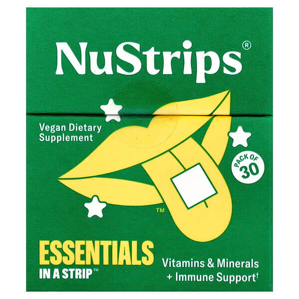 NuStrips, Essentials in a Strip™, Green Apple, 30 Strips